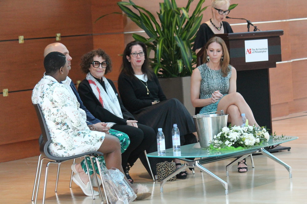 Joan Shepp, Kristen Detterline-Munro, Mary K. Dougherty, Nigel Richards and Toi Sweeny at The Art Institute of Philadelphia's Global Fashion Entrepreneurship Symposium